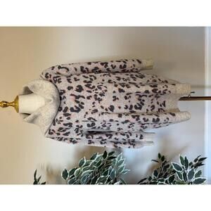 Anthropologie Women's Leopard Print Cowl Neck Sweater Dress | Size M